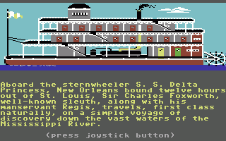 Murder on the Mississippi screenshot 3 for Commodore 64